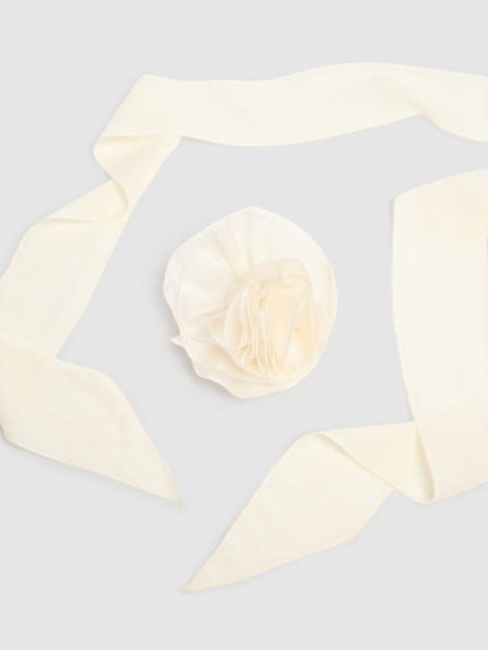 Zimmermann: Flower neck scarf - Ivory - women_1 | Luisa Via Roma