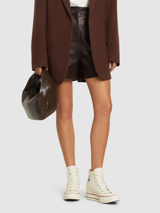 Converse: Chuck 70 Wedge HI sneakers - Khaki/Off White - women_1 | Luisa Via Roma
