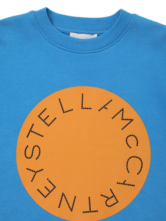 Stella McCartney Kids: コットンスウェットシャツ - ブルー - kids-boys_1 | Luisa Via Roma