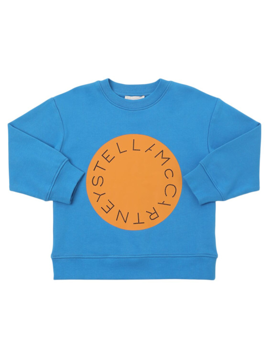 Stella McCartney Kids: コットンスウェットシャツ - ブルー - kids-boys_0 | Luisa Via Roma