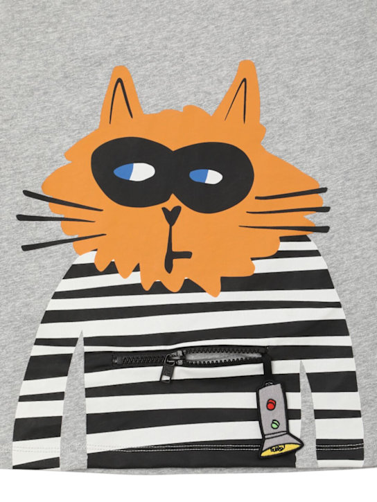 Stella McCartney Kids: コットンジャージーTシャツ - グレー - kids-boys_1 | Luisa Via Roma