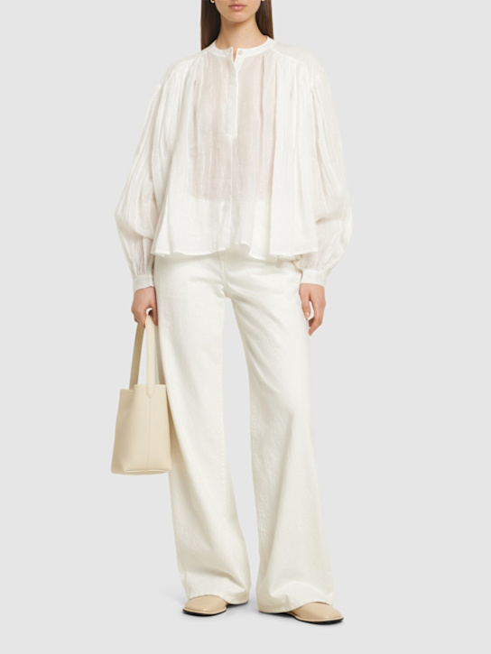 Róhe: Pleated ramie shirt - women_1 | Luisa Via Roma