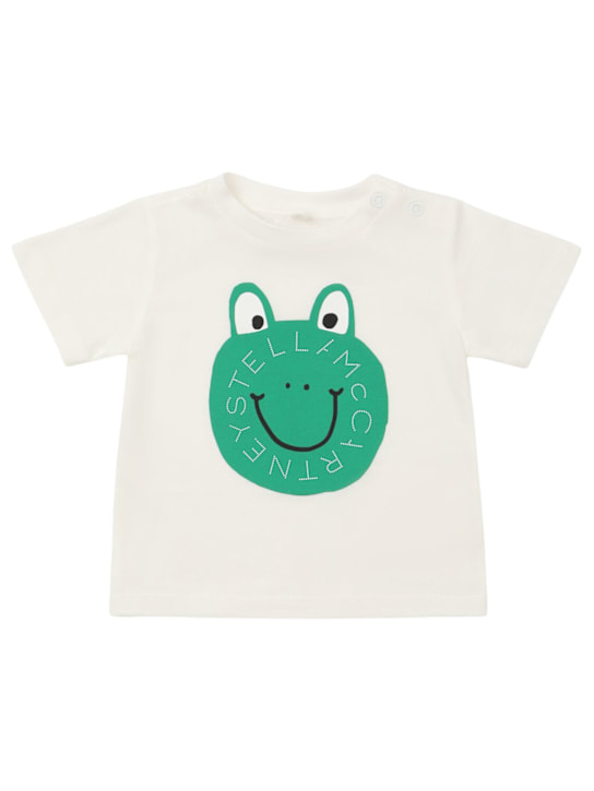 Stella McCartney Kids: Frog コットンジャージーTシャツ - ホワイト - kids-boys_0 | Luisa Via Roma