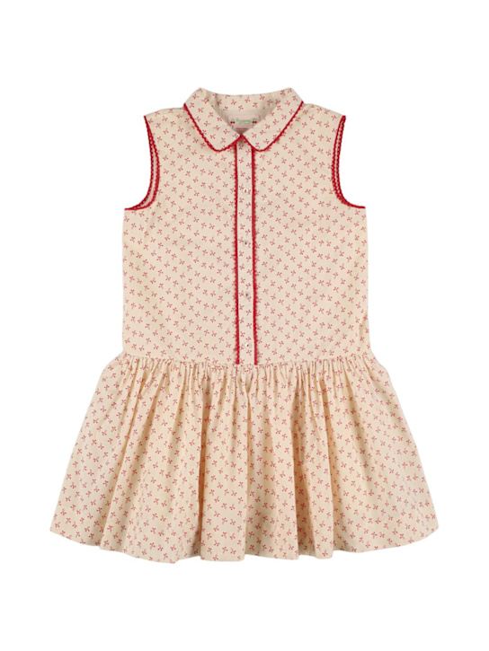 Bonpoint: Vestito senza maniche in cotone stampato - kids-girls_0 | Luisa Via Roma
