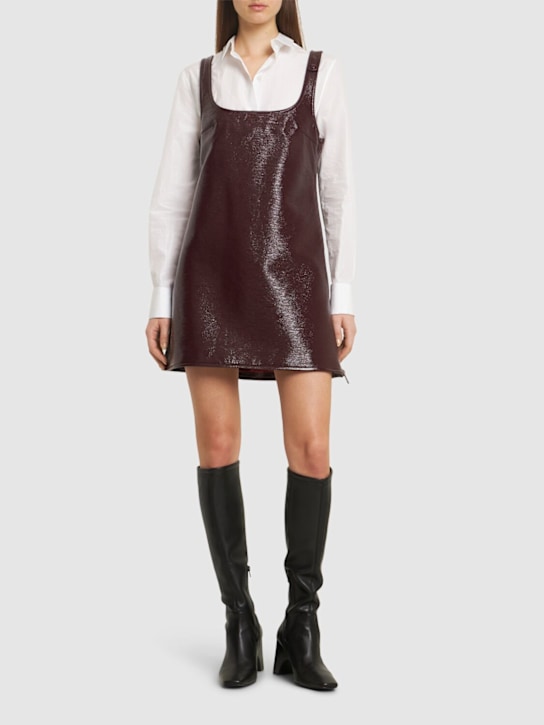 Courrèges: Vinyl A-line mini dress - women_1 | Luisa Via Roma
