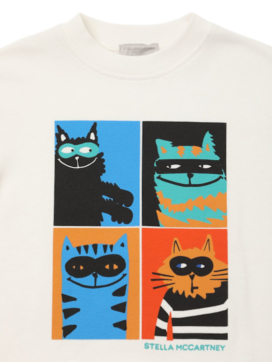 Stella McCartney Kids: コットンスウェットシャツ - ホワイト - kids-boys_1 | Luisa Via Roma