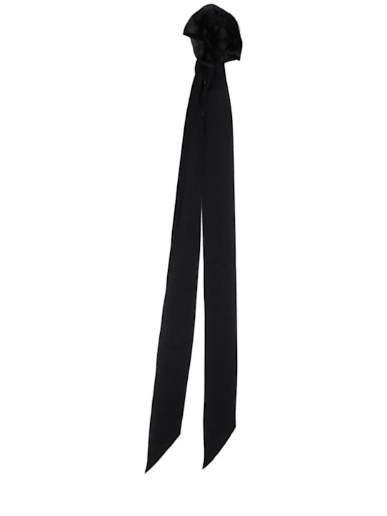 Zimmermann: Flower neck scarf - Black - women_0 | Luisa Via Roma
