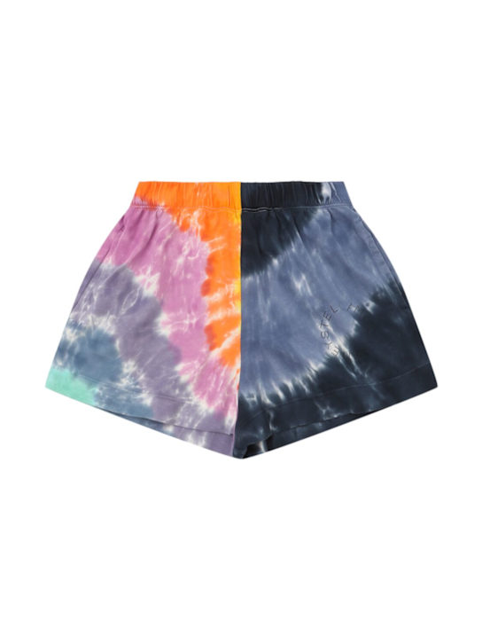 Stella McCartney Kids: タイダイコットンスウェットショートパンツ - kids-girls_0 | Luisa Via Roma