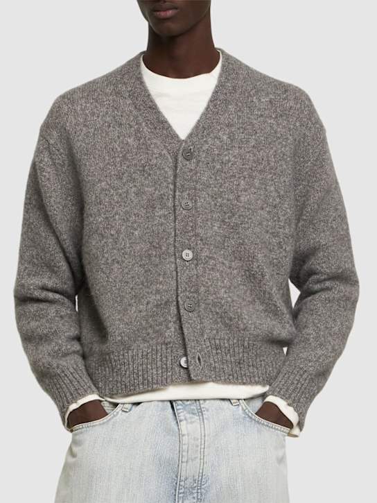 Jacquemus: Le cardigan jacquemus knit cardigan - Grey - men_2 | Luisa Via Roma
