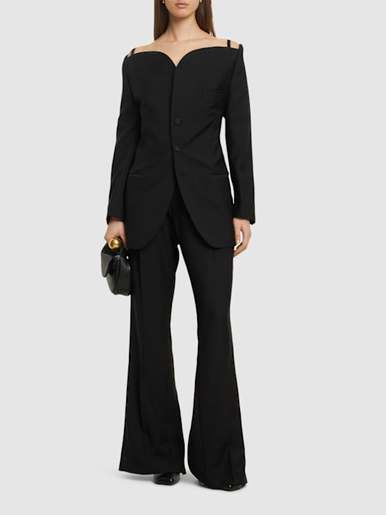 BETTTER: Marella collarless blazer - Black - women_1 | Luisa Via Roma