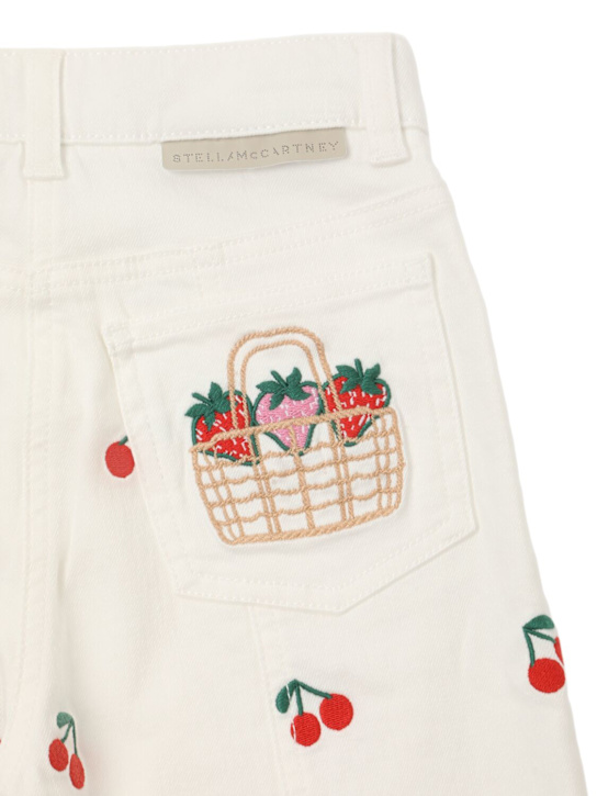 Stella McCartney Kids: コットンギャバジンパンツ - ホワイト - kids-girls_1 | Luisa Via Roma