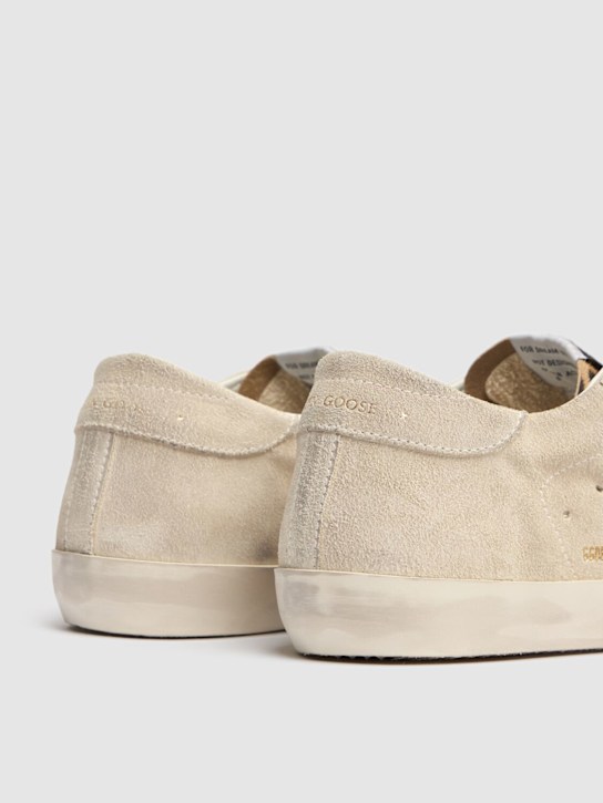 Golden Goose: LVR Exclusive Super-Star suede sneakers - Beige/Silver - men_4 | Luisa Via Roma