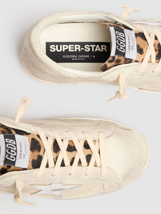Golden Goose: LVR Exclusive Super-Star suede sneakers - Beige/Silver - men_3 | Luisa Via Roma