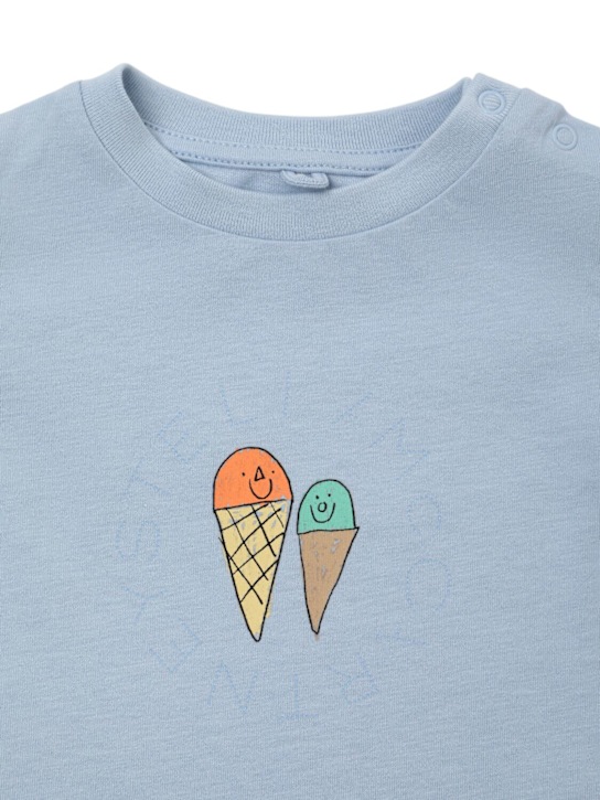 Stella McCartney Kids: Ice Cream コットンジャージーTシャツ - ライトブルー - kids-boys_1 | Luisa Via Roma
