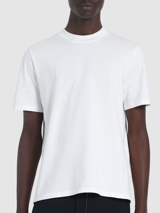 Jil Sander: Cotton jersey t-shirt - White - men_2 | Luisa Via Roma