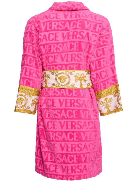 Versace: Barocco & Robe bathrobe - Fuchsia - ecraft_1 | Luisa Via Roma