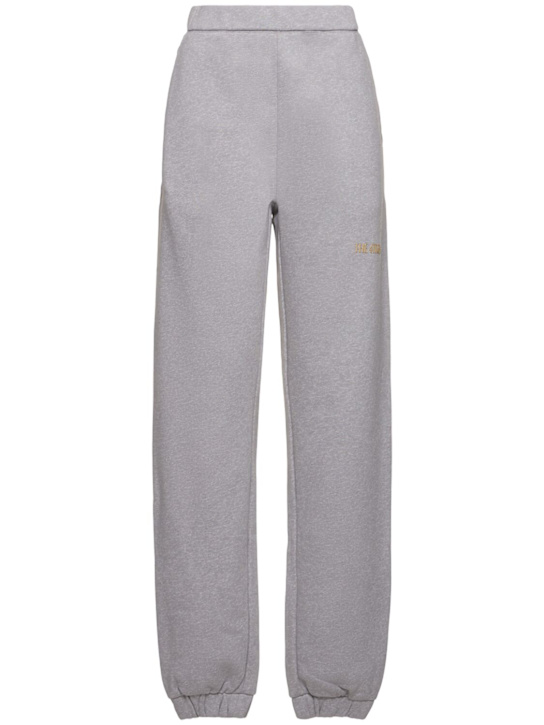 The Attico: Penny cotton jersey sweatpants - Grey - women_0 | Luisa Via Roma