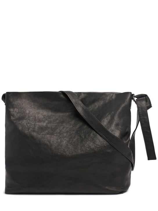 Ann Demeulemeester: Tosh large soft leather shoulder bag - men_0 | Luisa Via Roma
