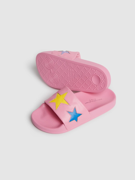 Stella McCartney Kids: ラバースライドサンダル - ピンク - kids-girls_1 | Luisa Via Roma