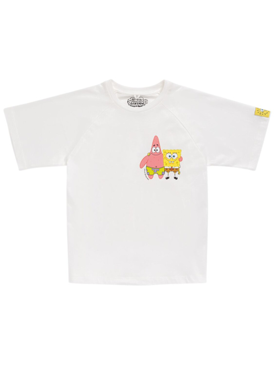 Stella McCartney Kids: Printed cotton jersey t-shirt - White - kids-boys_0 | Luisa Via Roma
