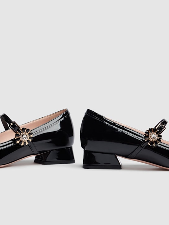 Roger Vivier: 25mm Très Vivier patent leather pumps - Black - women_4 | Luisa Via Roma