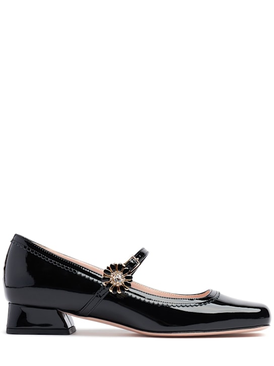 Roger Vivier: 25mm Très Vivier patent leather pumps - Black - women_0 | Luisa Via Roma