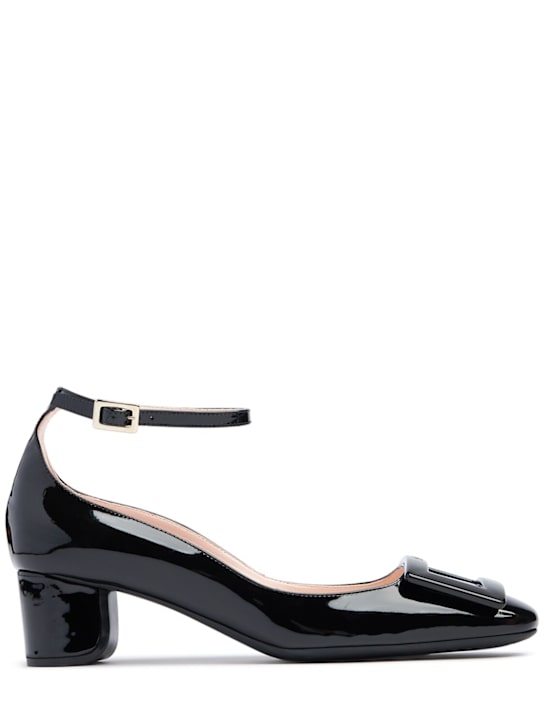 Roger Vivier: 45mm U Look patent leather pumps - Black - women_0 | Luisa Via Roma