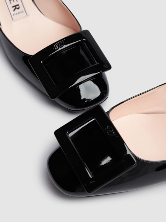 Roger Vivier: 45mm U Look patent leather pumps - Black - women_1 | Luisa Via Roma
