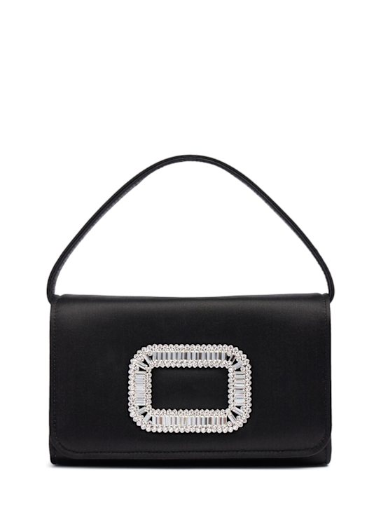 Roger Vivier: Micro Pilgrim satin top handle bag - women_0 | Luisa Via Roma