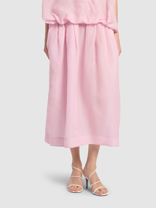 Khaite: 75mm Loop sandals w/ beads - Optic White - women_1 | Luisa Via Roma