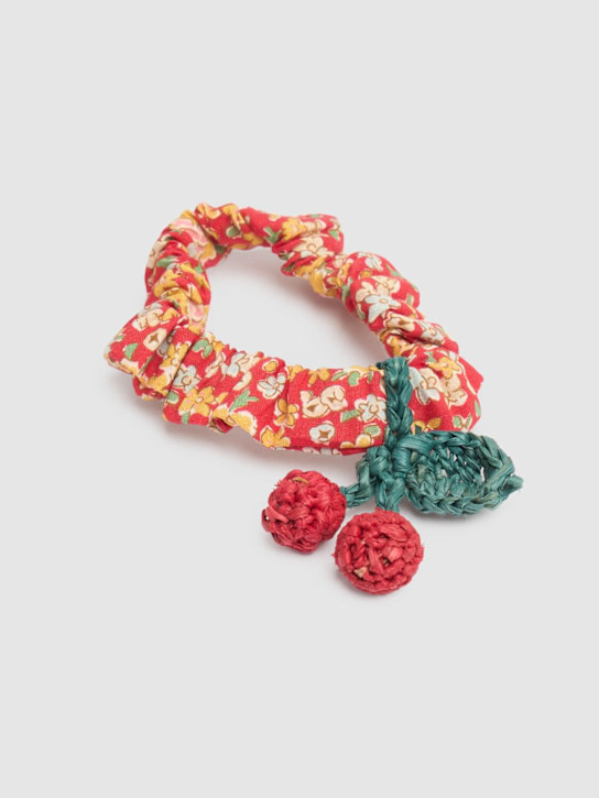 Bonpoint: Printed cotton scrunchy w/appliqué - kids-girls_1 | Luisa Via Roma