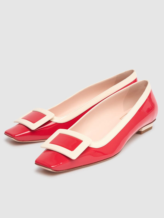 Roger Vivier: LVR Exclusive Belle Vivier leather heels - Red/White - women_2 | Luisa Via Roma