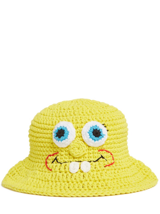 Stella McCartney Kids: Spongebob コットンクロシェバケットハット - イエロー - kids-girls_0 | Luisa Via Roma