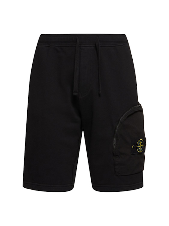 Stone Island: Cotton jersey shorts - men_0 | Luisa Via Roma