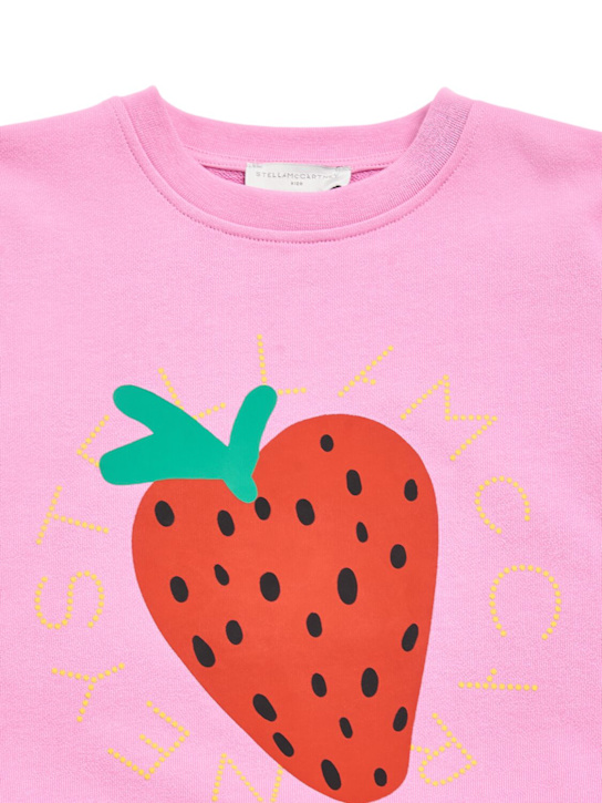 Stella McCartney Kids: コットンスウェットシャツ＆パンツ - ピンク - kids-girls_1 | Luisa Via Roma