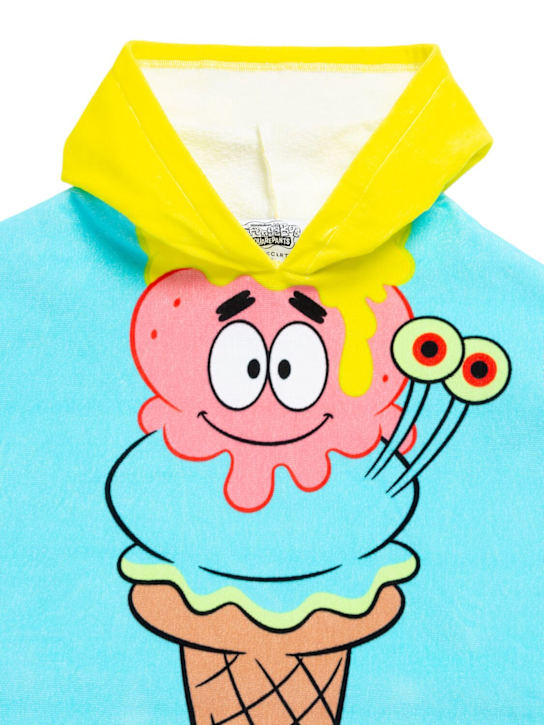 Stella McCartney Kids: Printed cotton terry bath towel - Light Blue - kids-girls_1 | Luisa Via Roma