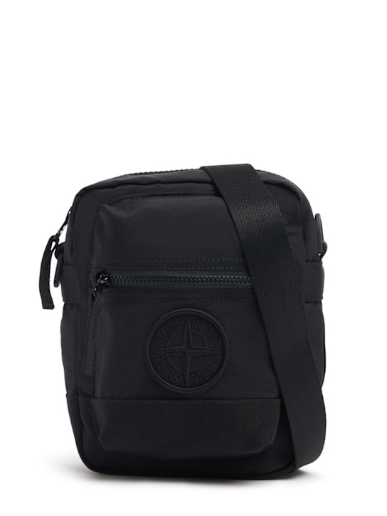 Stone Island: Crossbody logo bag - men_0 | Luisa Via Roma