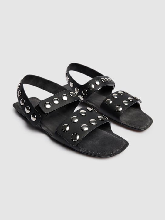 Khaite: Boden flat sandals w/ studs - women_1 | Luisa Via Roma