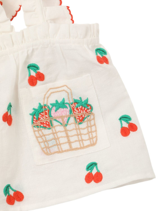 Stella McCartney Kids: コットン＆リネンシャツ, ショートパンツ - kids-girls_1 | Luisa Via Roma