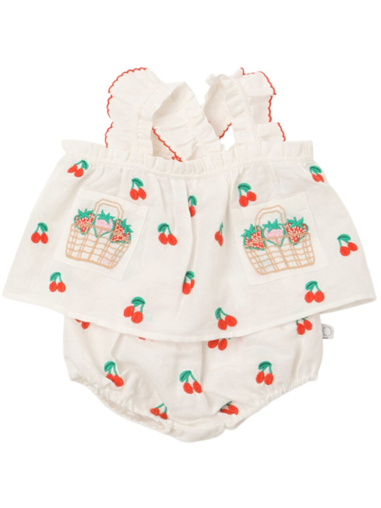 Stella McCartney Kids: コットン＆リネンシャツ, ショートパンツ - kids-girls_0 | Luisa Via Roma