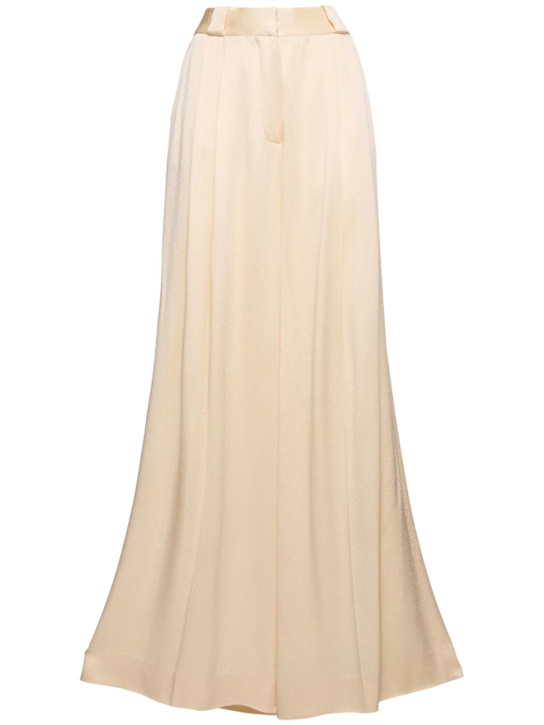 Blazé Milano: Husi viscose blend satin pants - women_0 | Luisa Via Roma