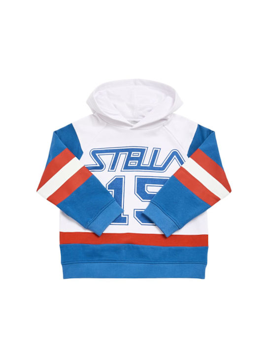 Stella McCartney Kids: コットンフーデッドスウェットシャツ - マルチカラー - kids-boys_0 | Luisa Via Roma