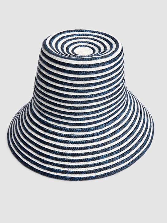Roger Vivier: Monogram straw hat - Blu Chiaro - women_3 | Luisa Via Roma
