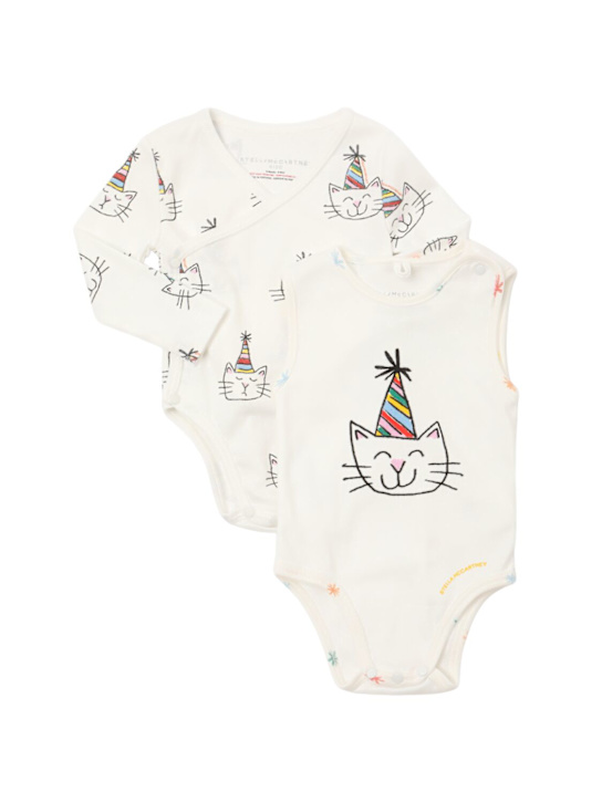 Stella McCartney Kids: コットンボディスーツ 2点セット - マルチカラー - kids-boys_0 | Luisa Via Roma