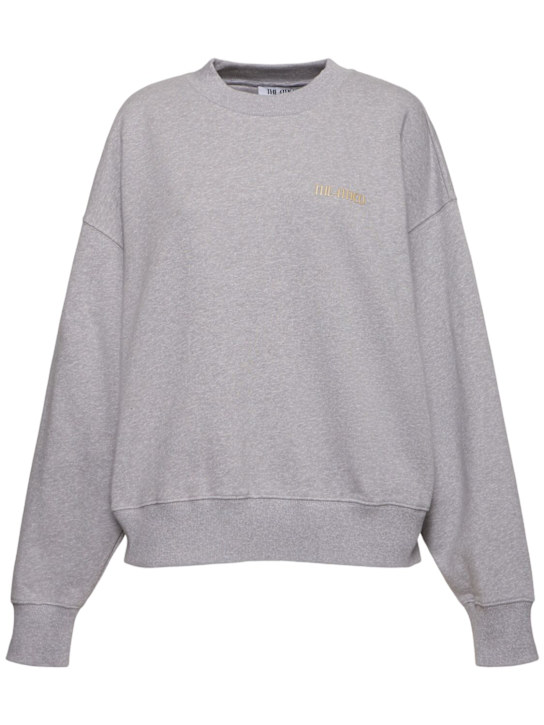 The Attico: Cotton jersey sweatshirt - Grey - women_0 | Luisa Via Roma