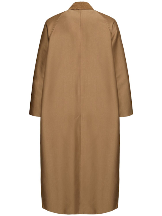 SUNFLOWER: Raglan cotton blend long coat - men_3 | Luisa Via Roma