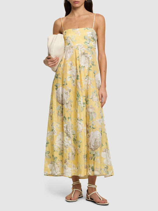 Zimmermann: Illuminate Picnic linen long dress - women_1 | Luisa Via Roma