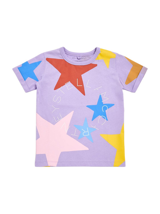 Stella McCartney Kids: Star コットンジャージーTシャツ - kids-girls_0 | Luisa Via Roma
