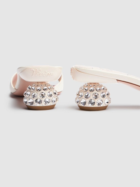 Roger Vivier: 45mm Jewel Heel leather mules - Ivory - women_5 | Luisa Via Roma