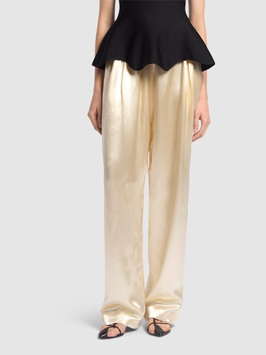 Khaite: 45mm Bella t-strap sandals - Black - women_1 | Luisa Via Roma